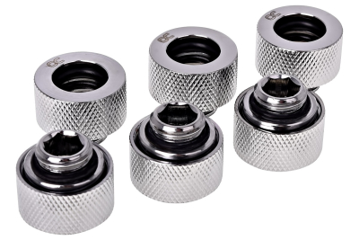 ANS Alphacool HT 13mm HardTube Anschraubtülle G1/4 - gerändelt - Chrome Sixpack PHT EOL