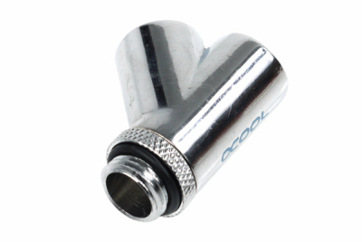ANF Alphacool HF Y-45° Verbinder - G1/4 drehbar - 2x Innen 1x Außengewinde - Chrome PHT EOL