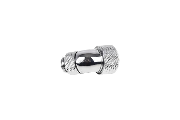 ANS Alphacool Eiszapfen 16mm HardTube Anschraubtülle 45° drehbar G1/4 - Chrome PHT EOL