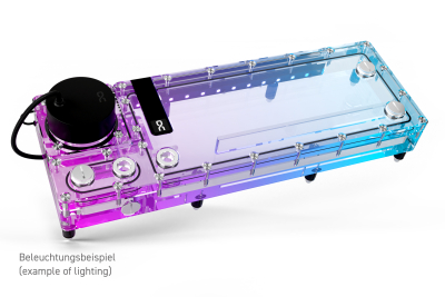 PUM Alphacool Core Flat Reservoir 360 Rechts D5 mit VPP Apex PWM Pumpe