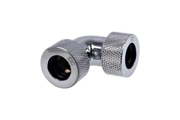 ANS Alphacool HT 13mm HardTube Anschraubtülle 90° L-Verbinder - gerändelt - Chrome PHT EOL