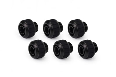 ANS Alphacool Apex Grip Schlauchanschluss 13/10mm G1/4 schwarz Set 6 St.