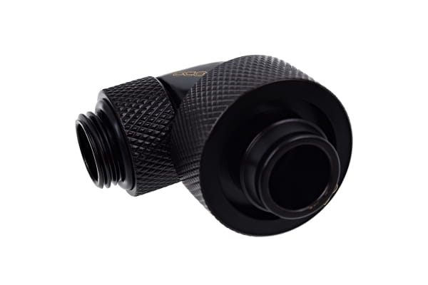 ANS Alphacool Eiszapfen 19/13mm Anschraubtülle 90° drehbar G1/4 - Deep Black PHT EOL