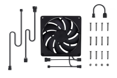 L14 Alphacool Apex Stealth Metall Lüfter 2500rpm Matt Schwarz (140x140x25mm)