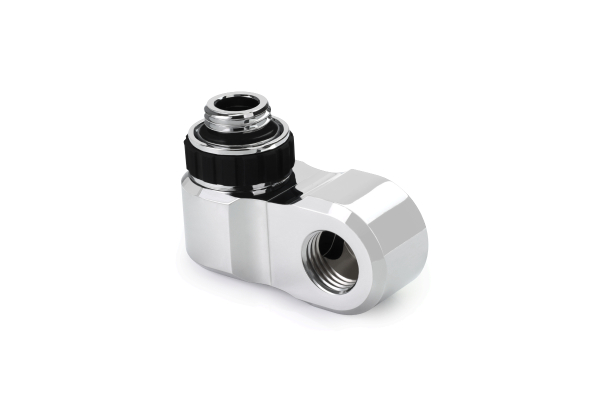 ANF Alphacool Apex Grip Versatzstück 27mm 2x 90° AG/IG G1/4 drehbar chrom