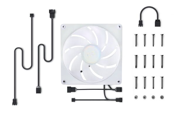 L14 Alphacool Apex Stealth Metall Aurora Lüfter 2000rpm Chrome (140x140x25mm)