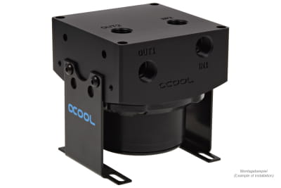 PUZ Alphacool Eisdecke D5 Aufsatz - Black Acetal G1/4 - (VPP755/VPP655/TPP644/MCP655) V.3