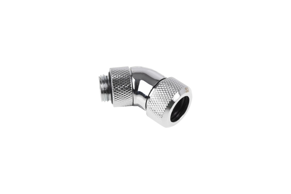ANS Alphacool Eiszapfen 13mm HardTube Anschraubtülle 45° drehbar G1/4 - Chrome PHT EOL