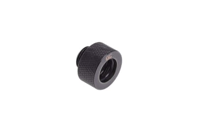ANS Alphacool HT 13mm HardTube Anschraubtülle G1/4 - gerändelt - Deep Black Sixpack PHT EOL