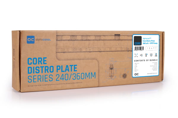 PUM Alphacool Core Distro Plate 240 Links mit VPP/D5 Apex PWM Pumpe PHT EOL