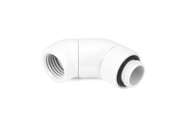 ANF Alphacool Eiszapfen Winkeladapter Doppel-45° drehbar G1/4 AG auf G1/4 IG - White