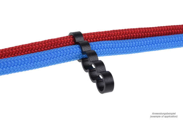 KAB Alphacool Eiskamm Alu X5 Flat - 4mm black - 4 Stück PHT EOL