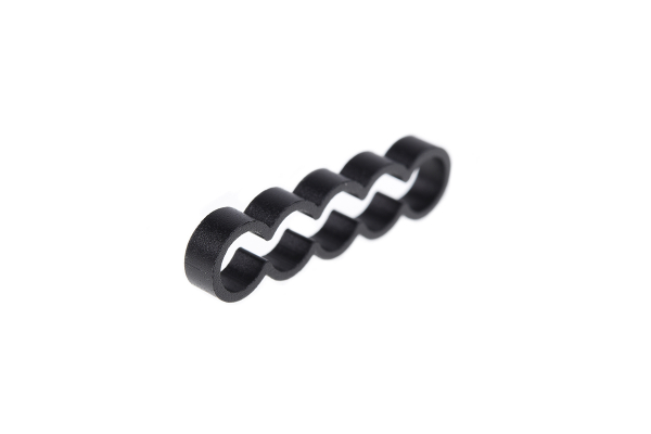 KAB Alphacool Eiskamm Alu X5 Flat - 4mm black - 4 Stück PHT EOL