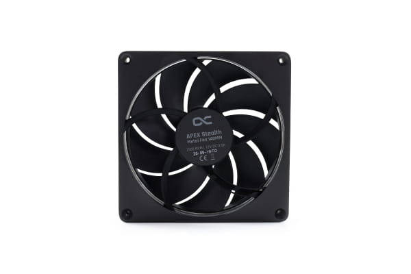 L14 Alphacool Apex Stealth Metall Lüfter 2500rpm Matt Schwarz (140x140x25mm)