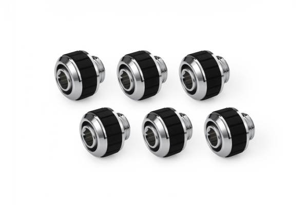 ANS Alphacool Apex Grip Schlauchanschluss 13/10mm G1/4 chrom Set 6 St.
