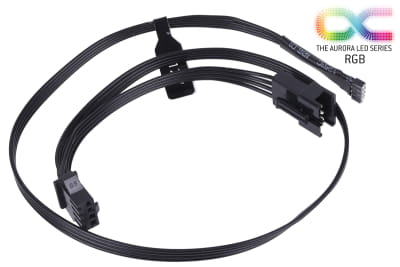 KAB Alphacool RGB 4pol LED Adapterkabel für Mainboards - Schwarz 50cm EOL