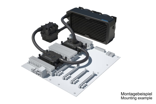 SVK Alphacool ES Pro 3U - 2 x 120 UT / 2x XPX Pro 1U / Reservoir 2U - DDC310