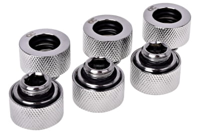 ANS Alphacool HT 13mm HardTube Anschraubtülle G1/4 - gerändelt - Chrome Sixpack PHT EOL