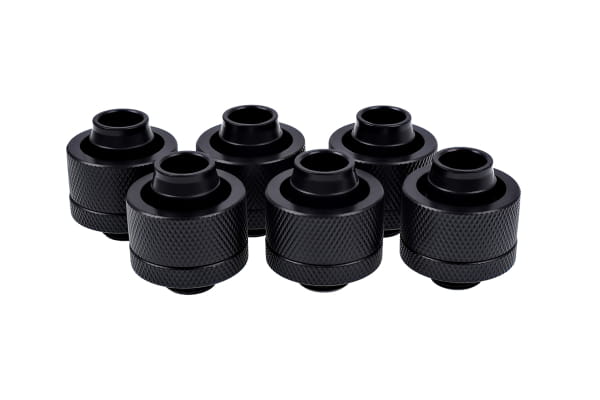 ANS Alphacool Eiszapfen 19/13mm Anschraubtülle G1/4 - Deep Black Sixpack PHT EOL