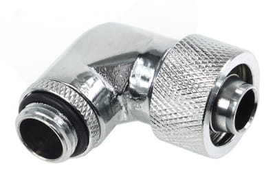 ANS Alphacool HF 16/10 Anschraubtülle 90° drehbar G1/4 - Chrome PHT EOL