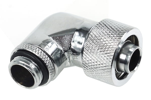 ANS Alphacool HF 16/10 Anschraubtülle 90° drehbar G1/4 - Chrome PHT EOL