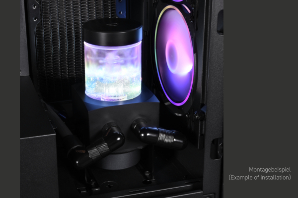 PUM Alphacool Core 100 Aurora Ausgleichsbehälter Acetal/Acryl D5 mit VPP Apex PWM Pumpe