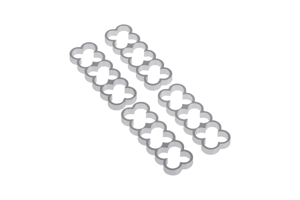 KAB Alphacool Eiskamm Alu X12 - 4mm silver - 4 Stück PHT EOL