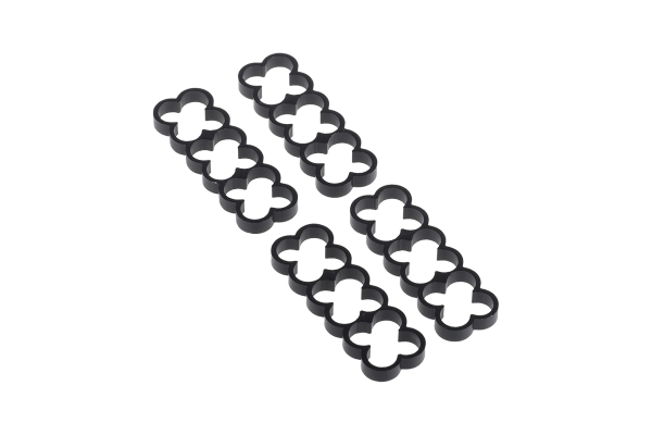 KAB Alphacool Eiskamm Alu X12 - 4mm black - 4 Stück PHT EOL