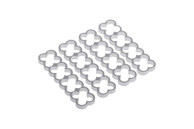 KAB Alphacool Eiskamm Alu X16 - 4mm silver - 4 Stück PHT EOL