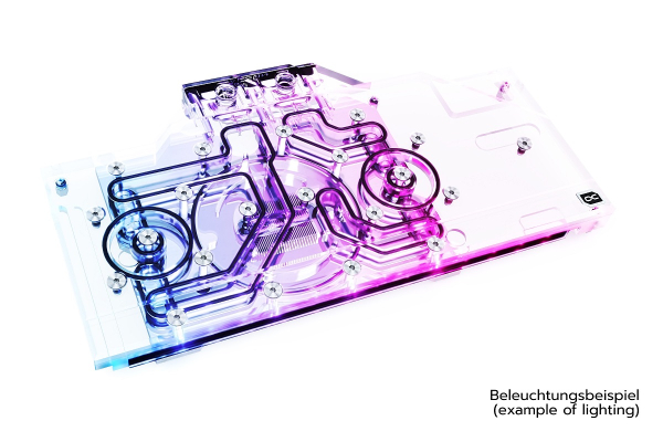 WAK Alphacool Eisblock Aurora Acryl GPX-A Radeon RX 6800XT/6900XT MERC 319 mit Backplate PHT EOL