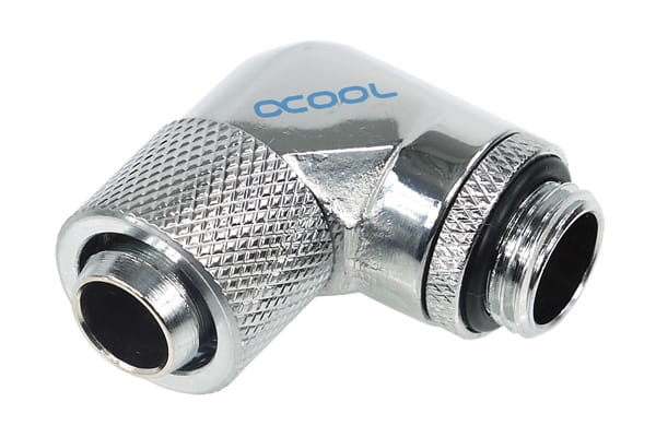 ANS Alphacool HF 13/10 Anschraubtülle 90° drehbar G1/4 - Chrome PHT EOL