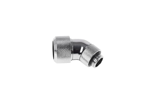 ANS Alphacool Eiszapfen 16mm HardTube Anschraubtülle 45° drehbar G1/4 - Chrome PHT EOL