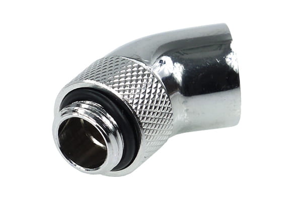 ANF Alphacool HF Winkeladapter 45° - drehbar - G1/4 AG auf G1/4 IG - Chrome PHT EOL