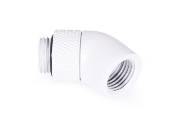 ANF Alphacool Eiszapfen Winkeladapter 45° drehbar G1/4 AG auf G1/4 IG - White