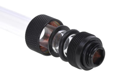 ANS Alphacool HT 13mm HardTube Anschraubtülle G1/4 - gerändelt - Deep Black PHT EOL