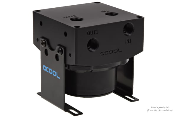 PUZ Alphacool Eisdecke D5 Aufsatz - Black Acetal G1/4 - (VPP755/VPP655/TPP644/MCP655) V.3