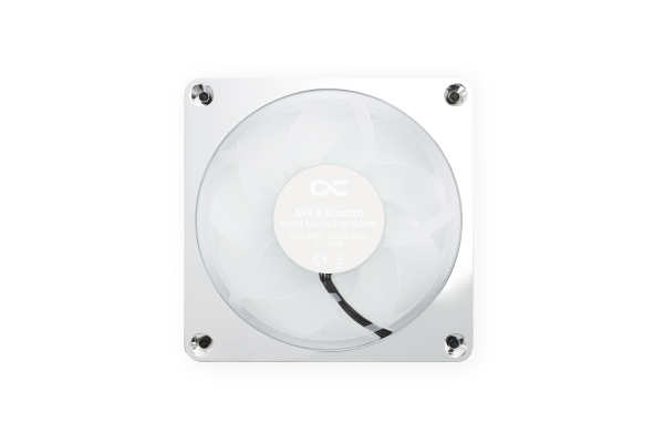 L12 Alphacool Apex Stealth Metall Aurora Lüfter Chrome 2600rpm (120x120x25mm)