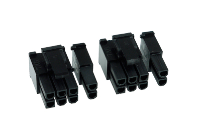 ZK Phobya VGA Power Connector 6+2Pin Stecker inkl. 8 Pins - 2 Stück Black EOL