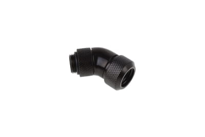 ANS Alphacool Eiszapfen 13mm HardTube Anschraubtülle 45° drehbar G1/4 - Deep Black PHT EOL