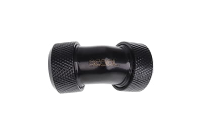 ANS Alphacool Eiszapfen 13mm HardTube Anschraubtülle 45° L-Verbinder - Deep Black PHT EOL