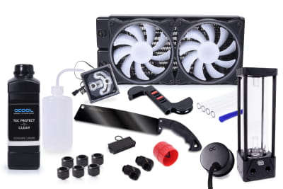 KOI Alphacool Core Hurrican 240mm XT45 HardTube Wasserkühlungs Set EOL