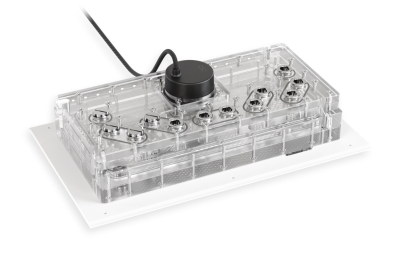 AGB Alphacool Apex Distroplate Dark Base Pro 901 White D5 mit VPP Apex PWM Pumpe