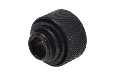 ANS Alphacool HT 13mm HardTube Anschraubtülle G1/4 - gerändelt - Deep Black PHT EOL