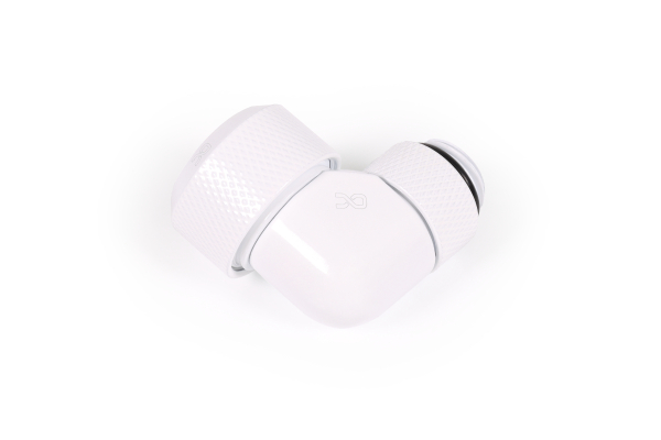 ANS Alphacool Eiszapfen 13mm HardTube Anschraubtülle 90° drehbar G1/4 - White