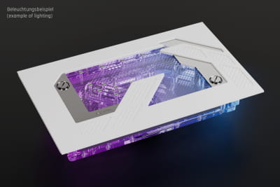 AGB Alphacool Apex Distroplate Dark Base Pro 901 White VPP/D5 PHT EOL