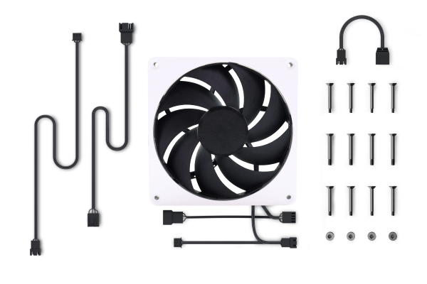 L14 Alphacool Apex Stealth Metall Lüfter 2500rpm Weiß (140x140x25mm)