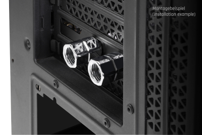 WZS Alphacool ES PCIe Slotblende 2x G1/4 IG und Kabeldurchführung