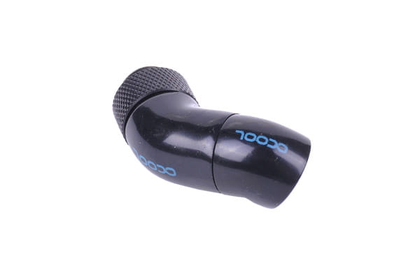 ANF Alphacool HF Winkeladapter Doppel-45° drehbar G1/4 AG auf G1/4 IG - Deep Black PHT EOL