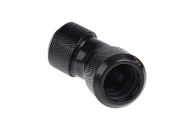 ANS Alphacool Eiszapfen 16mm HardTube Anschraubtülle 45° L-Verbinder - Deep Black PHT EOL